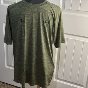 Under Armour Heat Gear‎ Mens M Loose Marbled Green  Tee Shirt Short Slv
